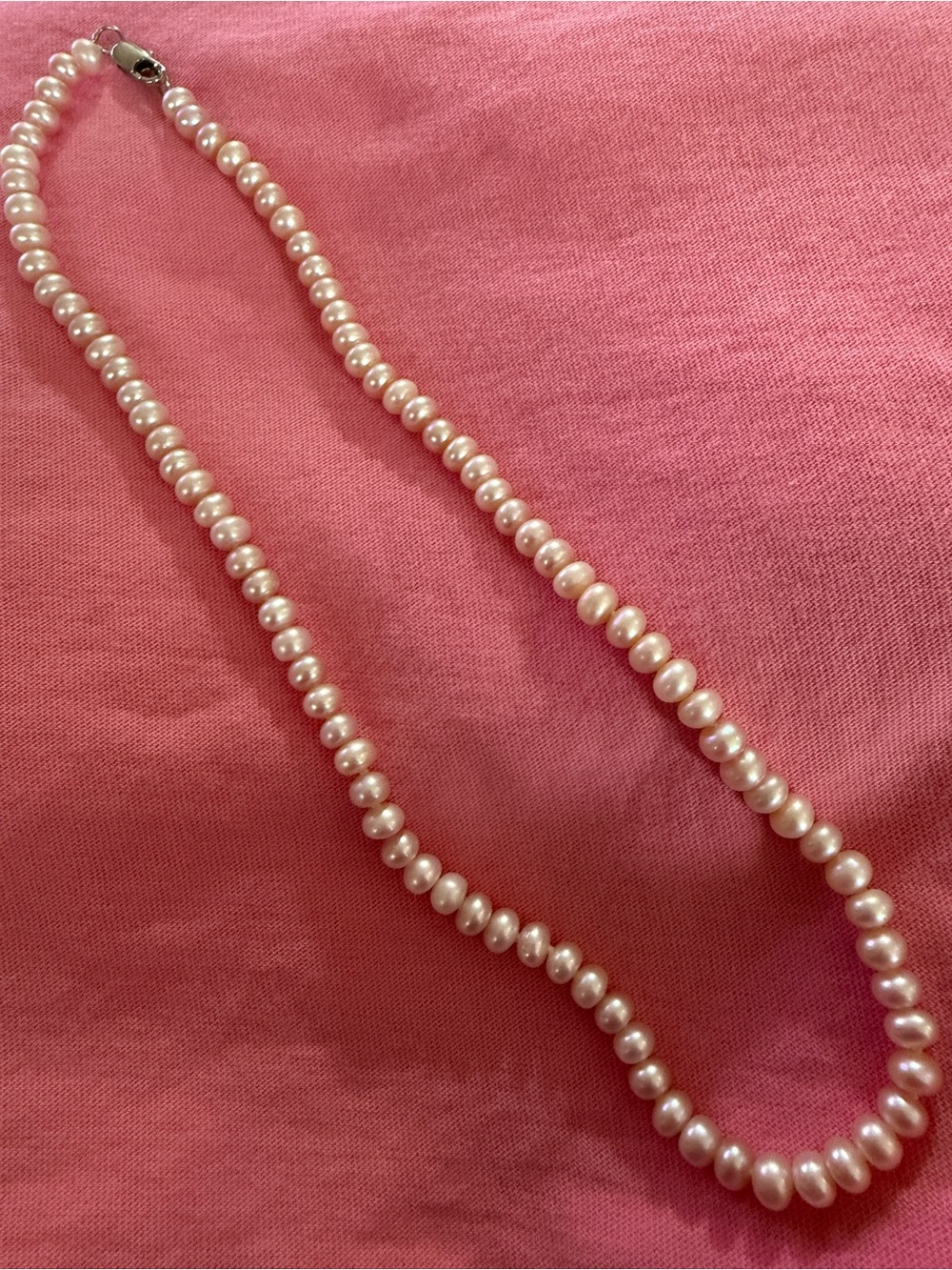 Freshwater Pearl Necklace – Soft Pink Luster